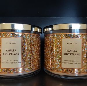Bath & Body Works VANILLA SNOWFLAKE 3 Wick x2